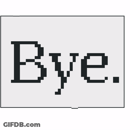Pixel Art Bye GIF