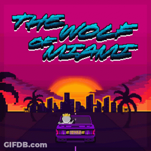 Pixel Art Car Driving Down Road The Wolf Of Ozark GIF