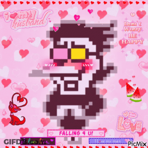 Pixel Art Cartoon Character Falling 4 U GIF