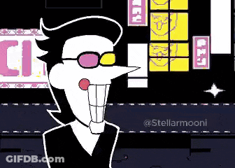 Pixel Art Cartoon Character In Sunglasses And Suit GIF
