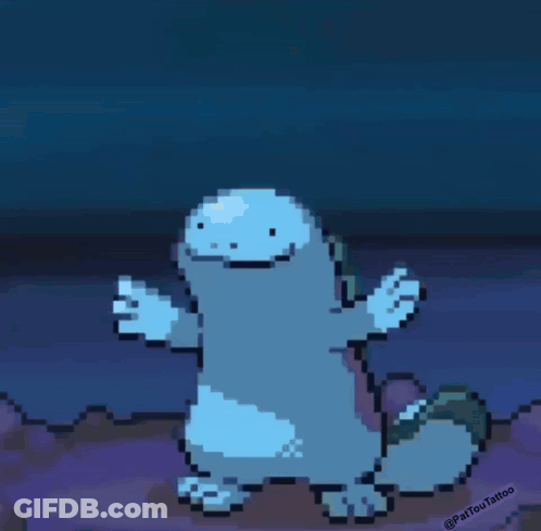 Pixel Art Cartoon Character On Fire GIF