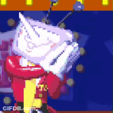 Pixel Art Cartoon Character Red And White Outfit GIF