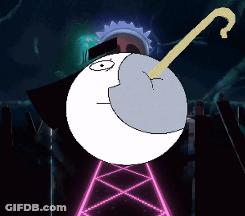 Pixel Art Cartoon Character With Cane GIF