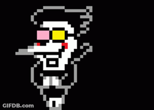 Pixel Art Cartoon Character With Cigarette And Sunglasses GIF