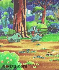 Pixel Art Cartoon Two Pokemon GIF