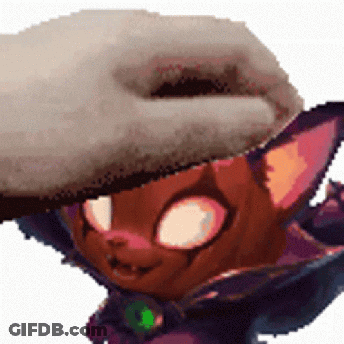 Pixel Art Cat Being Petted GIF