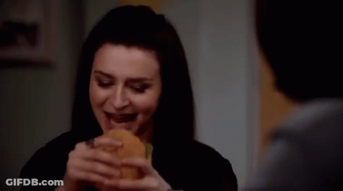 Pixel Art Cat Eating Hamburger GIF