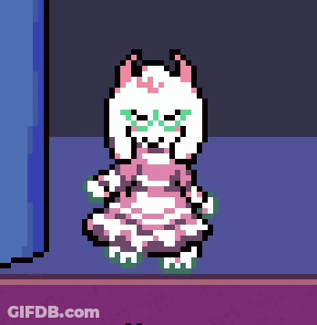 Pixel Art Cat In Pink Dress GIF