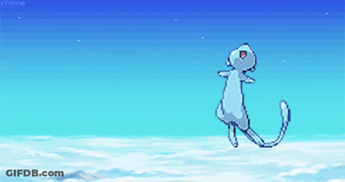 Pixel Art Cat In The Sky Saying Phone GIF