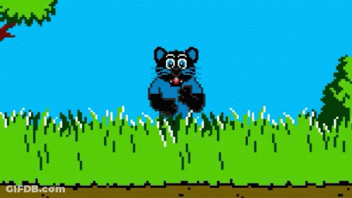 Pixel Art Cat Standing In Field GIF