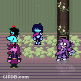 Pixel Art Characters Together In Room GIF