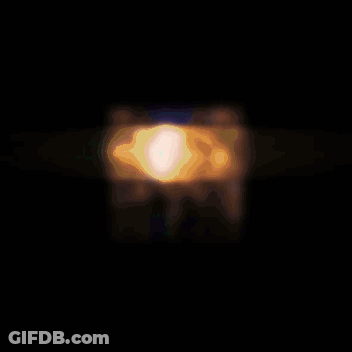 Pixel Art Circle Of Flames On Black Background GIF