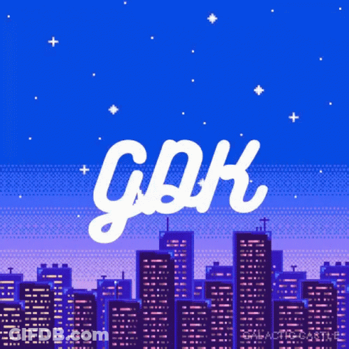 Pixel Art City Skyline Gok GIF