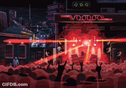 Pixel Art Concert At Voodoo GIF