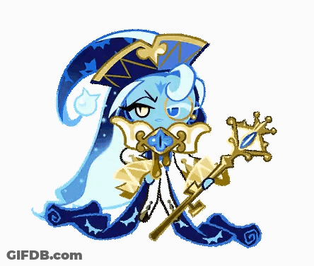 Pixel Art Cookie Run Character Holding Key And Hat GIF