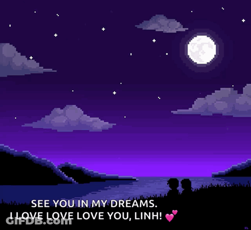 Pixel Art Couple Watching Fireworks GIF