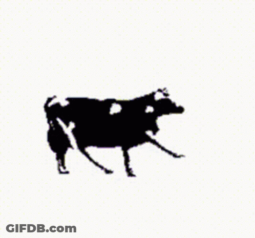 Pixel Art Cow Walking GIF