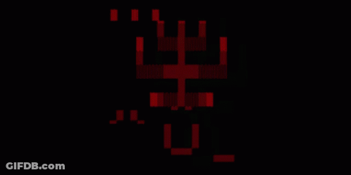 Pixel Art Cross With Letters U And E GIF