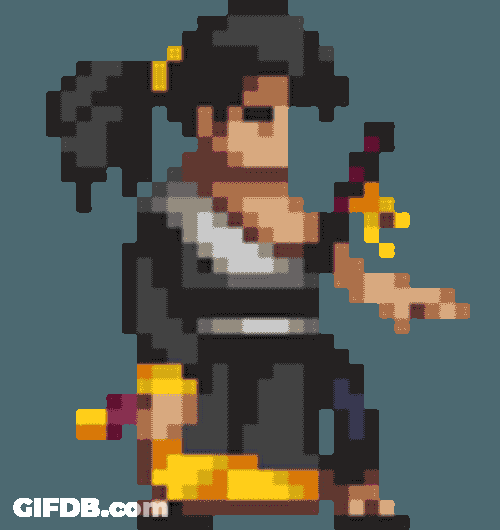 Pixel Art Dancing Sticker GIF