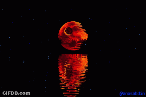 Pixel Art Death Star Anasabbin GIF