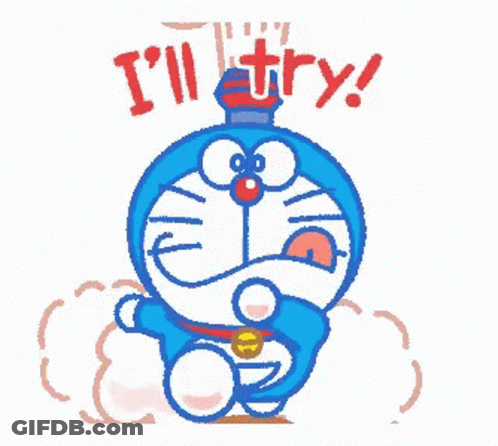 Pixel Art Doraemon I'll Try GIF