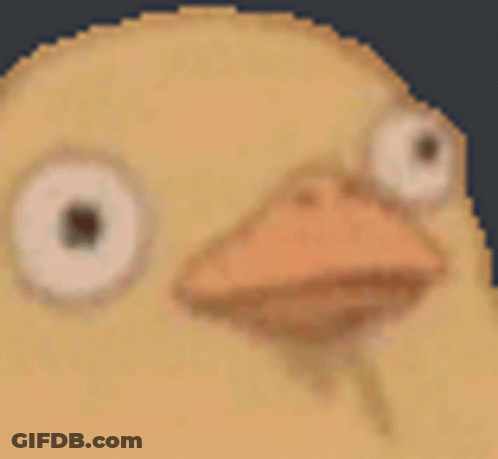 Pixel Art Duck With Mouth Open GIF