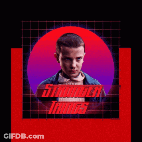 Pixel Art Eleven Stranger Things Red Circle GIF
