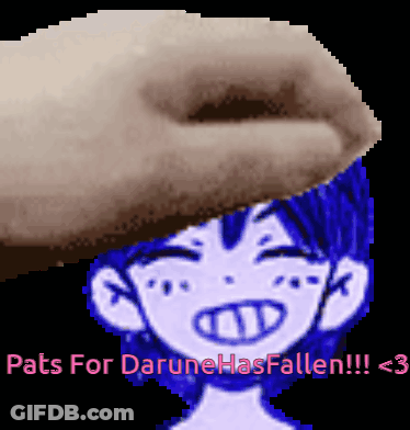 Pixel Art Face Saying Darune Has Fallen GIF