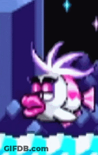 Pixel Art Fish Wearing Glasses And Pink Lips GIF