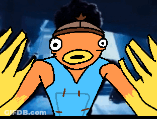 Pixel Art Fish With Crown GIF