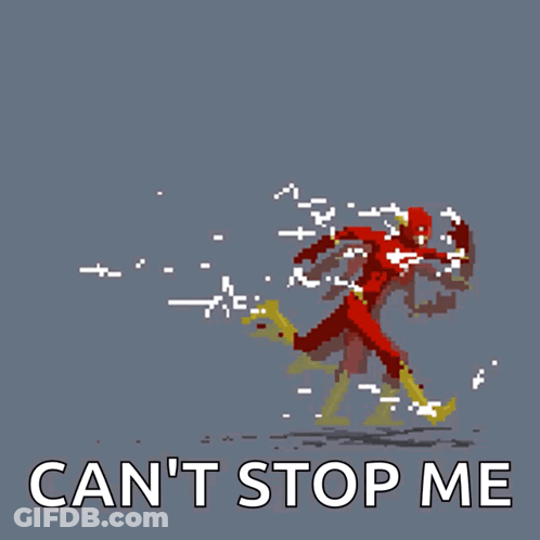 Pixel Art Flash Can't Stop Me GIF