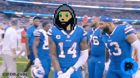 Pixel Art Football Player Number 14 GIF