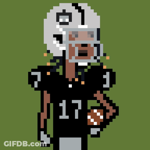 Pixel Art Football Player Number 17 GIF