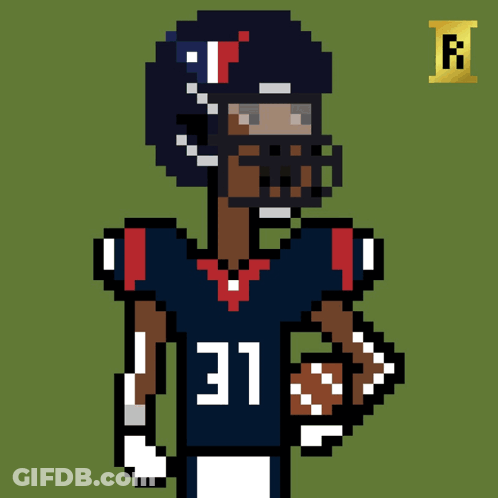 Pixel Art Football Player Number 31 GIF