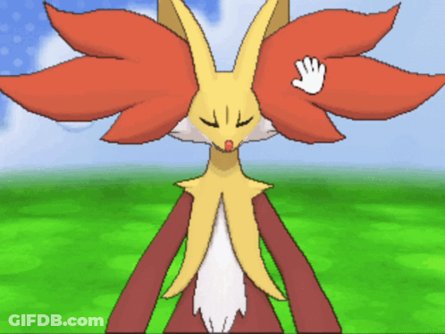 Pixel Art Fox With White Hand On Head GIF