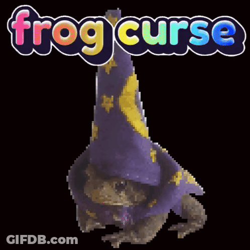Pixel Art Frog Wizard Hat Frog Curse GIF