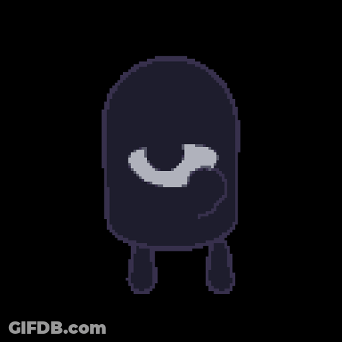 Pixel Art Ghost With Big Eye GIF
