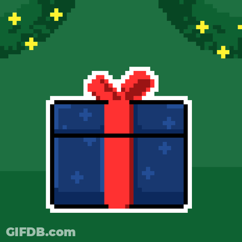 Pixel Art Gift With Merry GIF