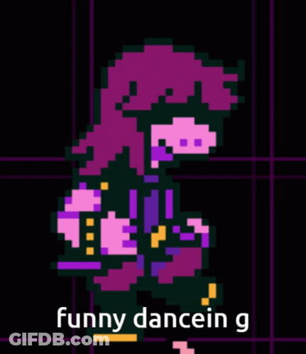 Pixel Art Girl Funny Dance GIF