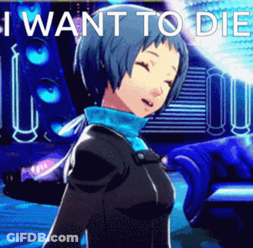 Pixel Art Girl I Want To Die GIF