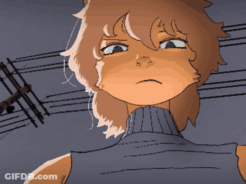 Pixel Art Girl Sad Face GIF