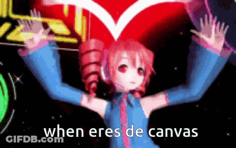 Pixel Art Girl Saying When Eres De Canvas GIF