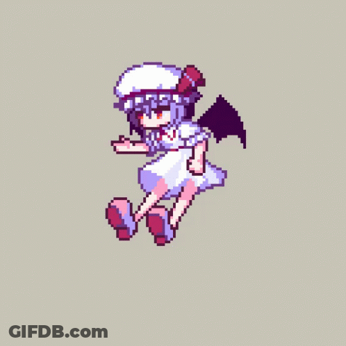 Pixel Art Girl Thank You GIF