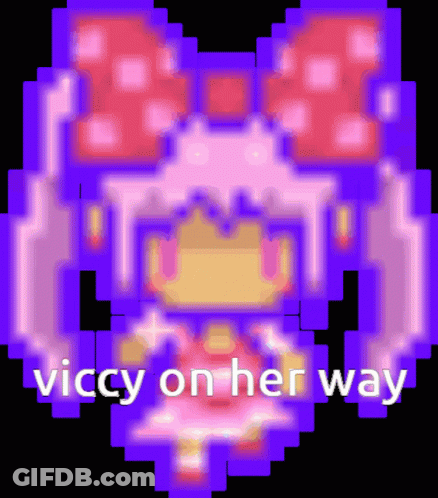 Pixel Art Girl Vicky On Her Way GIF