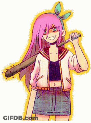 Pixel Art Girl With Blue Hair And Bow Crying GIF