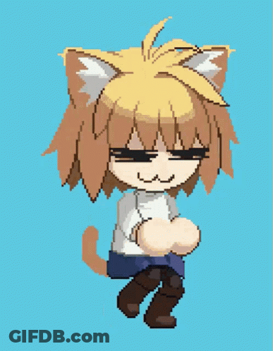 Pixel Art Girl With Cat Ear GIF