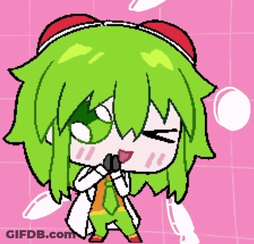 Pixel Art Girl With Green Hair And White Coat GIF