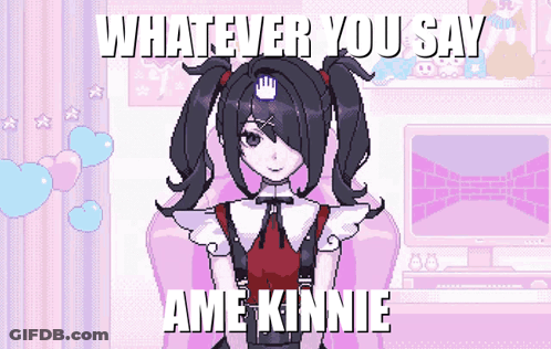 Pixel Art Girl With Pigtails Whatever You Say Ame Kinnie GIF