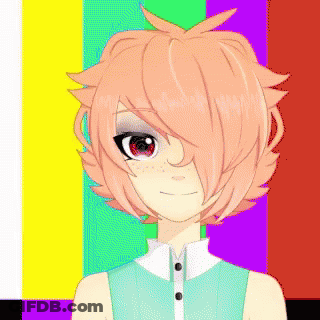 Pixel Art Girl With Pink Hair GIF