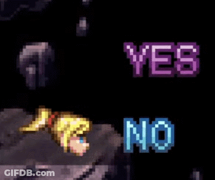 Pixel Art Girl With Ponytail Yes And No GIF